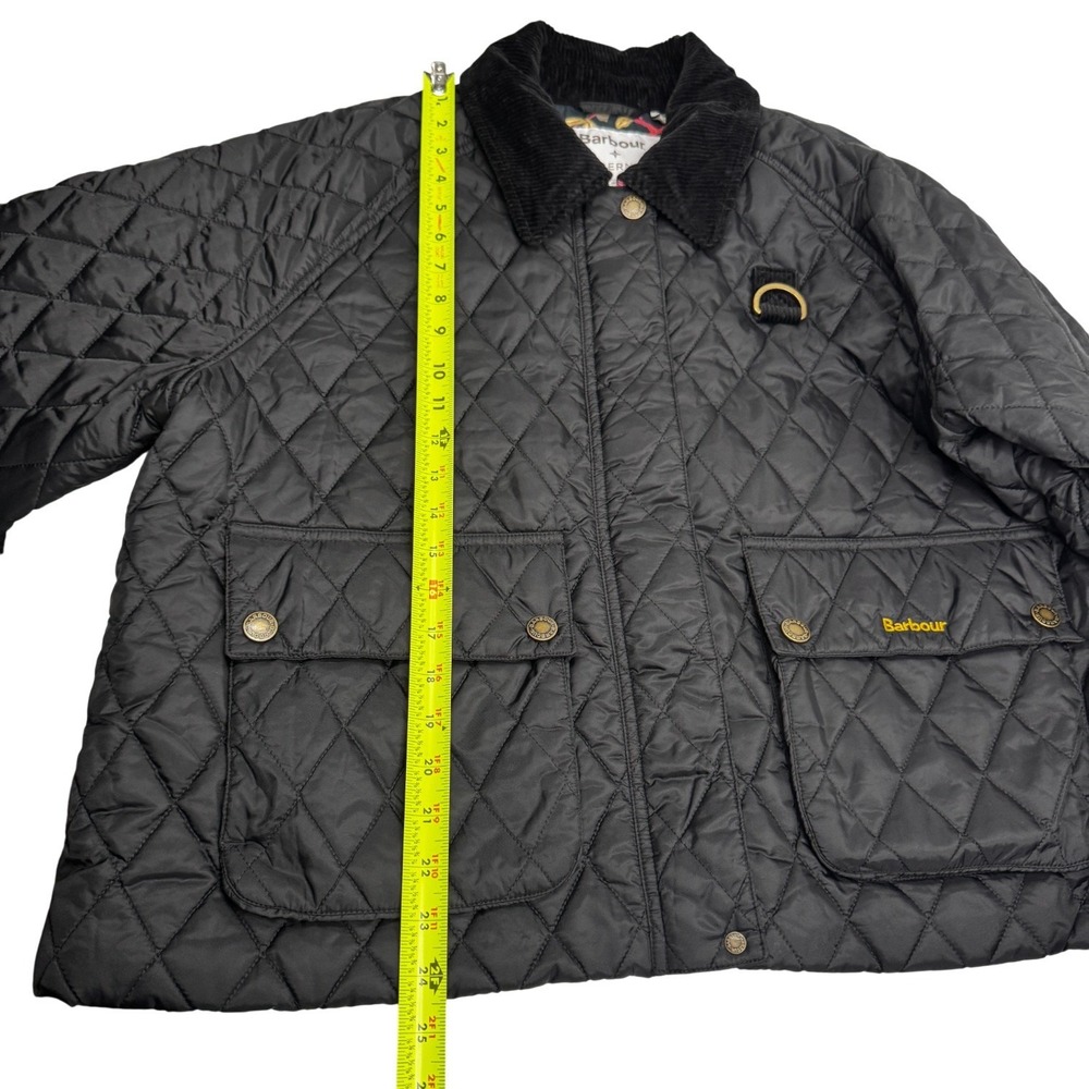 Barbour x Tuckernuck Kinsley Quilted Jacket Black Floral Lined Womens Sz 12 - Picture 16 of 16